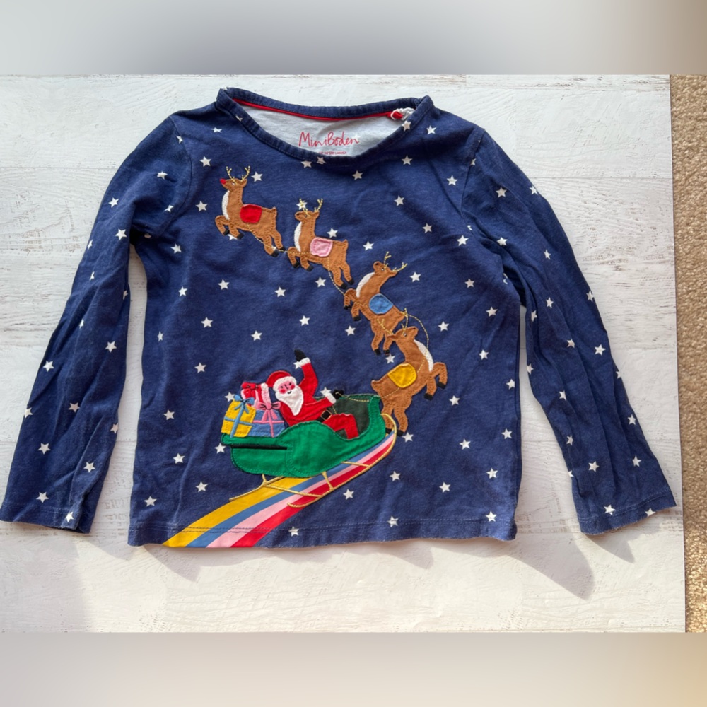Mini Boden Santa Clause Shirt